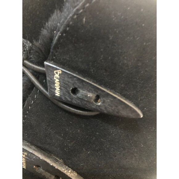 BearPaw Womans Snow Boot 682W Shuede Sheepskin Wool 9” tall Size 6 - Picture 4 of 8